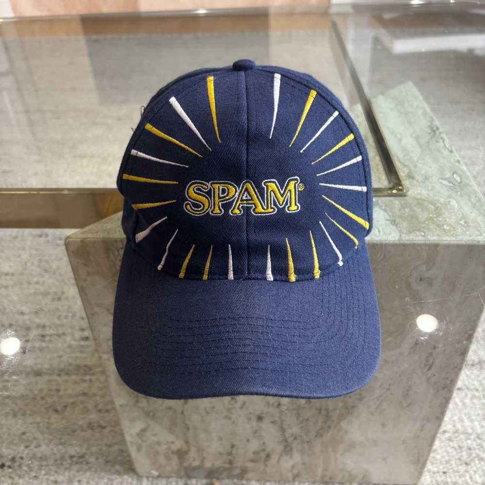 Spam Brand Baseball Cap Unisex OSFA Navy Blue Good Condition Snapback Hat